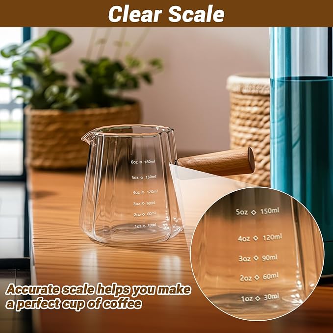 Espresso Measuring Cup 6 Oz, Espresso Glass Cups - Image 4