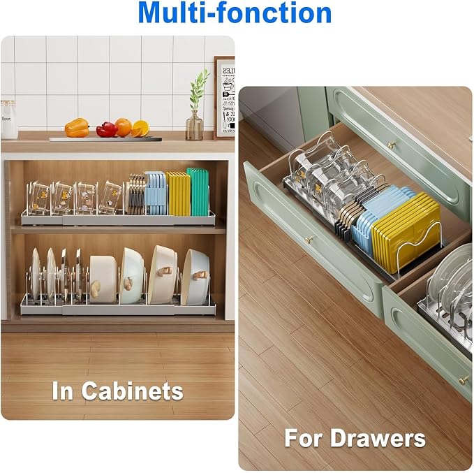 Mustorn Pots and Pans Organizer Under Cabinet - Image 5
