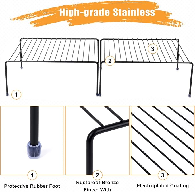 Medium Cabinet Storage Shelf Rack, Kitchen Shelves，Kitchen Counter and Cabinet - Image 5