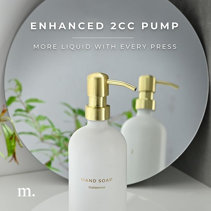 MaisoNovo Soap Dispenser 2-Piece Set | 16.9oz Clear Bottles - Image 5