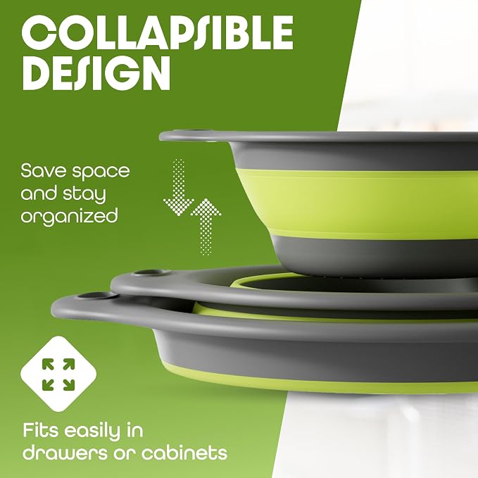 Gevoli 3-Pack Collapsible Colanders - Image 4