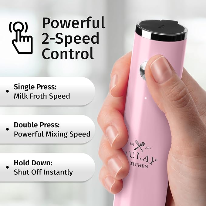 Zulay Kitchen Rechargeable Milk Frother Handheld Lux - Image 4