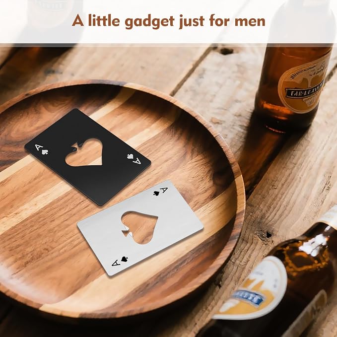 6PCS Poker Card Bottle Openers, Stainless Steel Credit Card Size Beer Bottle - Image 7