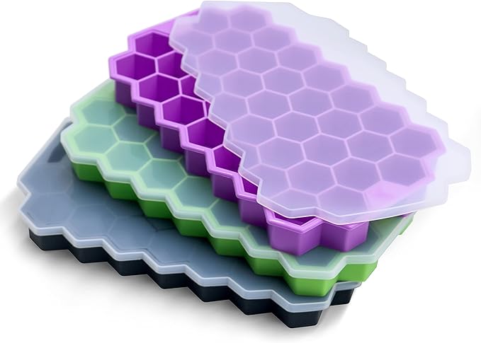 Ice Cube Trays for Freezer by BIDFUL