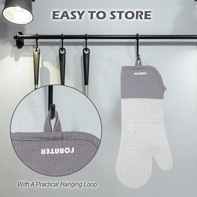 Extra Long Silicone Oven Mitts - Image 5