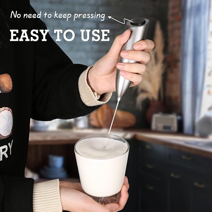 SIMPLETASTE Milk Frother Handheld Electric Foam Maker, Drink Mixer - Image 3