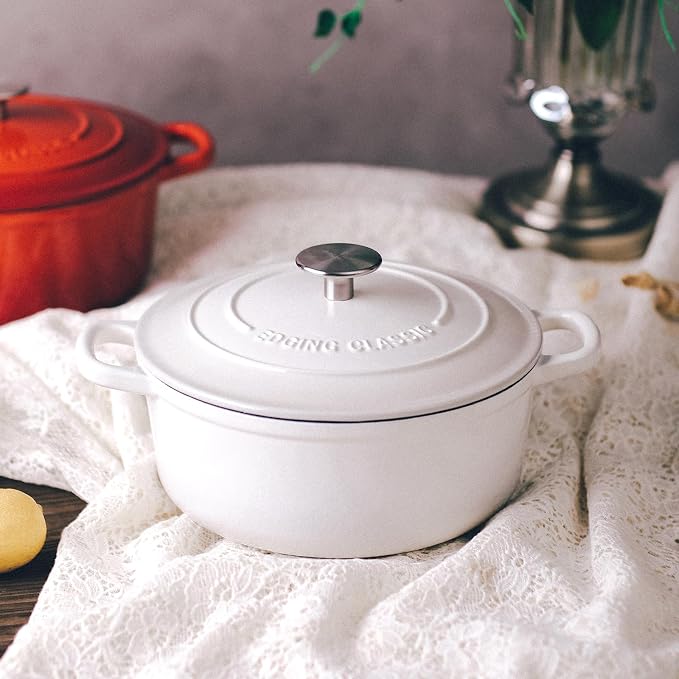 EDGING CASTING Dutch Ovens Enameled Cast Iron Covered 5.5 Quart Dutch Oven - Image 9