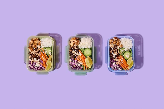 Ello Snap & Nest 10-Piece 4.5 Cup Plastic Meal Prep Set, Reusable Food - Image 2