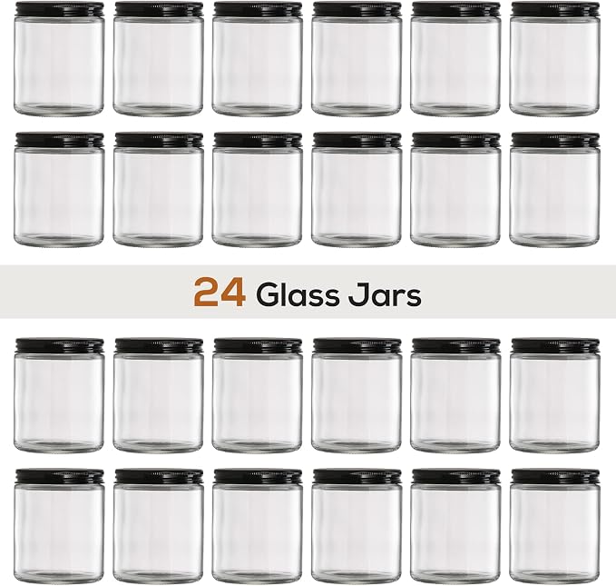 24 Pack, 8 OZ Thick Glass Jars - Image 3