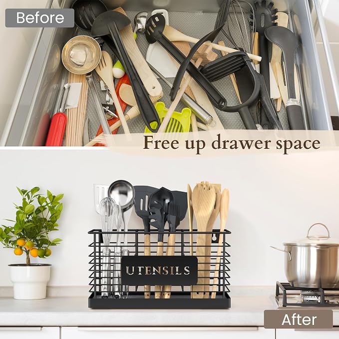 THYGIFTREE Utensil Holder for Kitchen Counter - Image 3