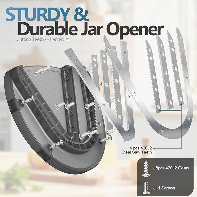 Mount-on Cabinet Jar Opener for Weak Hands, Seniors - Image 3