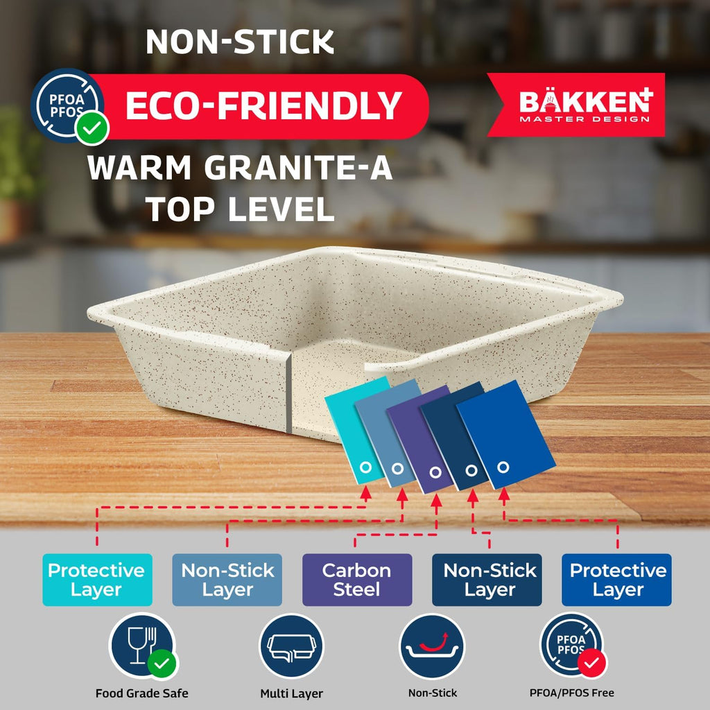 Bakken Master 38 Piece Granite Cookware and Bakeware Set – Nonstick