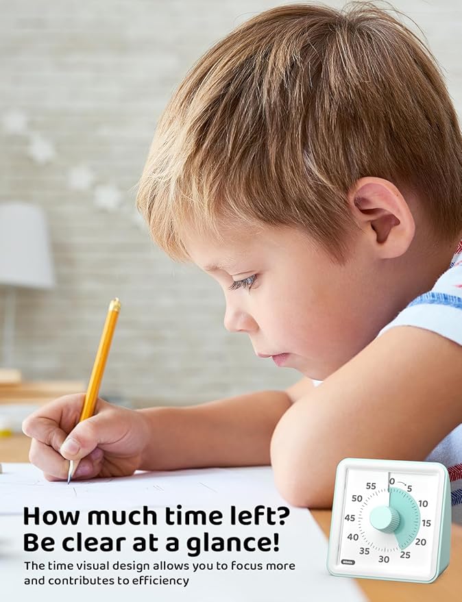 LIORQUE Visual Timer for Kids, 60-Minute Countdown Timers for Classroom Office - Image 3