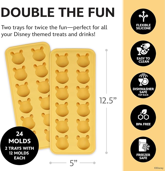 Disney Pooh Silicone Ice Cube Tray – 2 Pack Ice Trays - Image 6