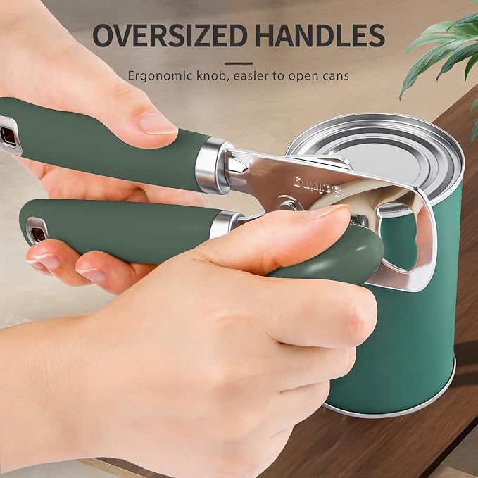 Safring Can Opener Manual, Heavy Duty Stainless Steel Smooth Edge Can Opener - Image 5