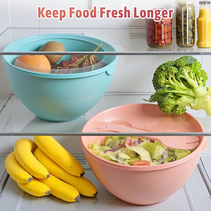16 Piece Plastic Mixing Bowls - Image 5