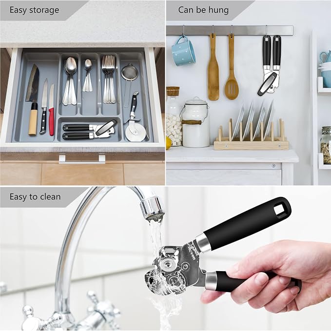 Can Opener, Professional 3-In-1 Multifunctional Manual Can Openers Bottle Opener - Image 3