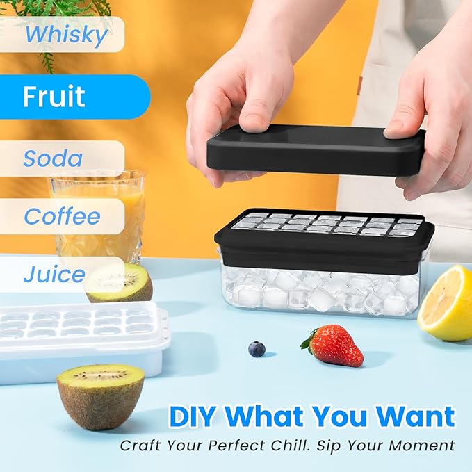 Ice Cube Tray with Lid and Bin, Ice Trays - Image 4