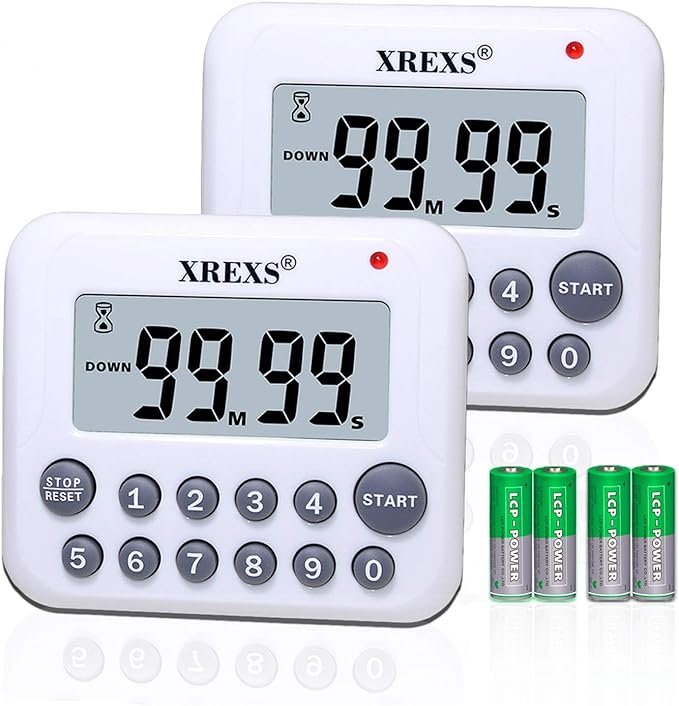 XREXS Digital Kitchen Timer Magnetic Countdown Up Cooking Timer Clock by XREXS