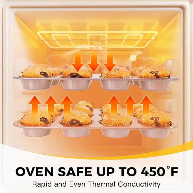 HONGBAKE Bakeware Sets, Baking Pans Set, Nonstick Oven Pan - Image 6