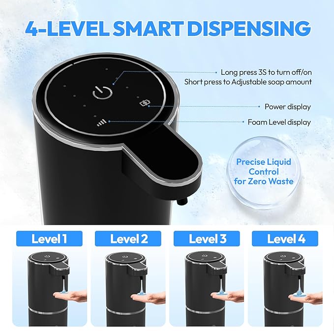 2 Pack Automatic Soap Dispenser Touchless, Liquid Hand Soap Dispenser 12.8oz - Image 2