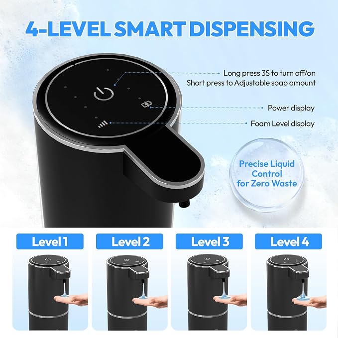 Automatic Soap Dispenser Touchless, Liquid Hand Soap Dispenser 12.8oz USB - Image 2