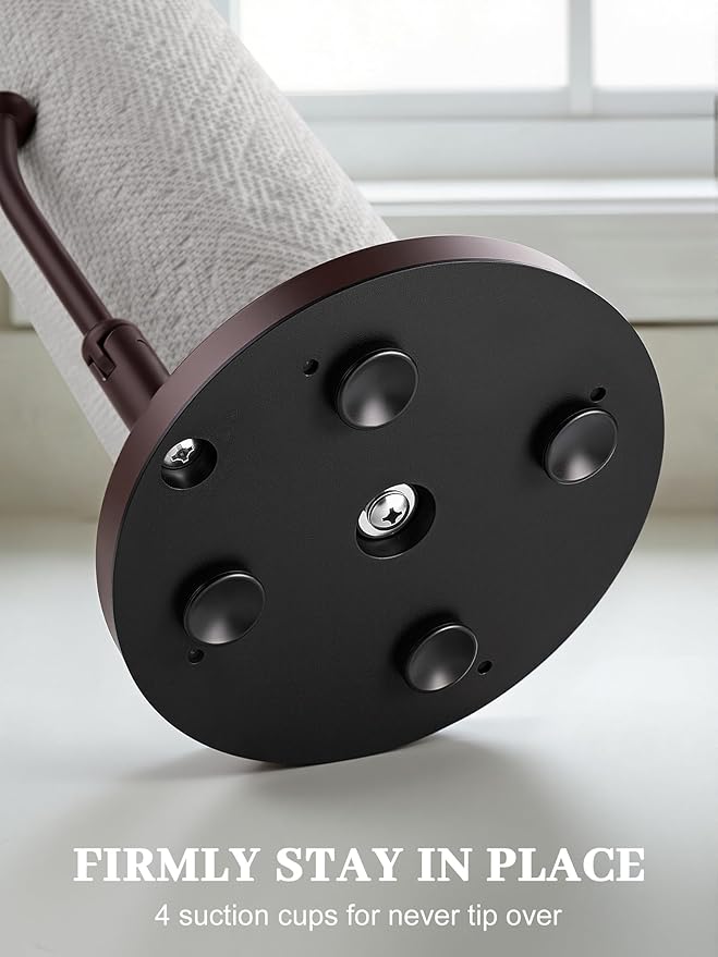 SMARTAKE Paper Towel Holder, Paper Towel Dispenser Standing Weighted Base Non - Image 6