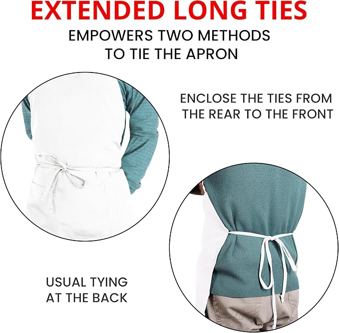 Utopia Kitchen 10 Pack Bib Apron Adjustable - Image 6
