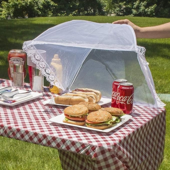 6 Pack Mesh Food Covers 17 Inch, Collapsible Umbrella Screen Covers - Image 6