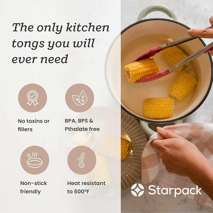 Starpack 'Get a Grip' Silicone Kitchen Tongs - Image 2
