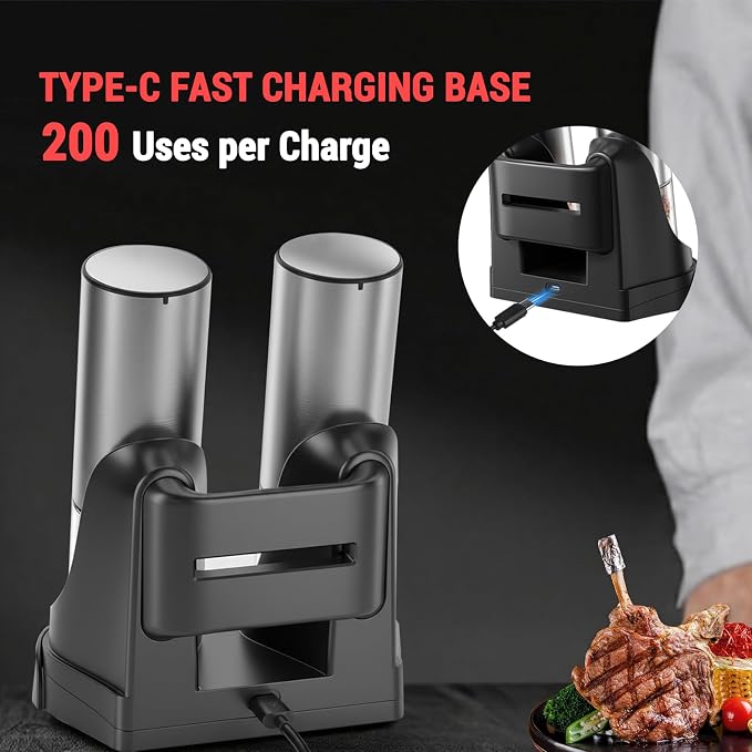 Electric Salt and Pepper Grinder Set - Image 5