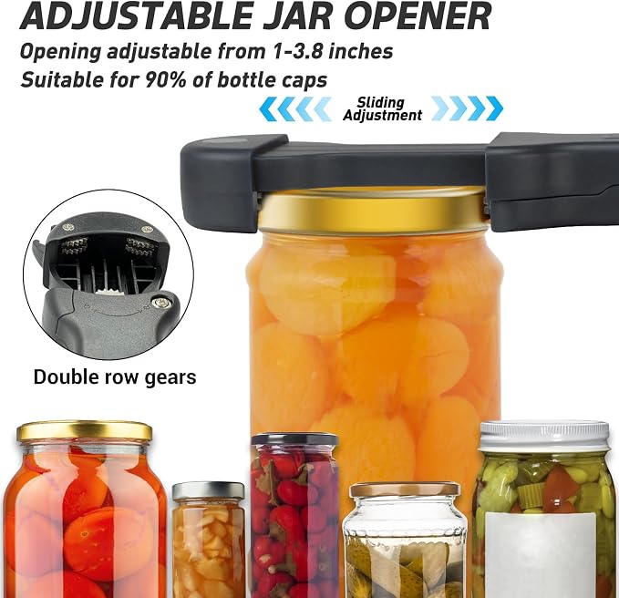 7 in 1 Jar Opener Bottle Opener and Wine Opener - Image 3