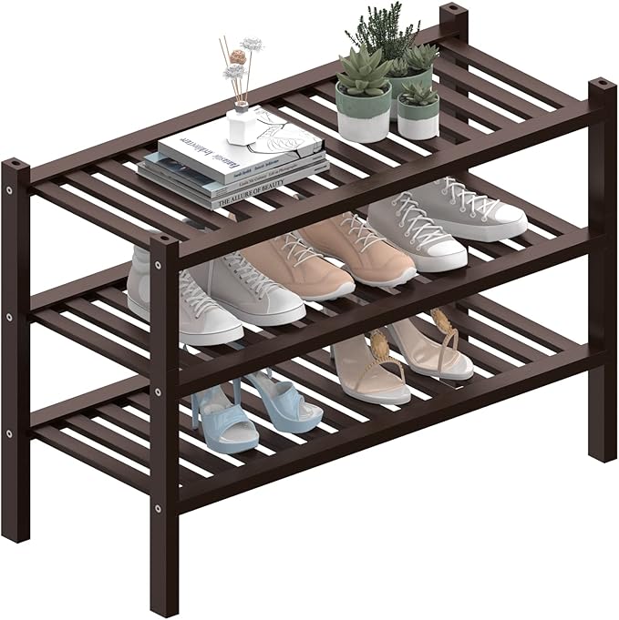 ROMGUAR CRAFT 3 Tier Bamboo Shoe Rack by ROMGUAR+CRAFT