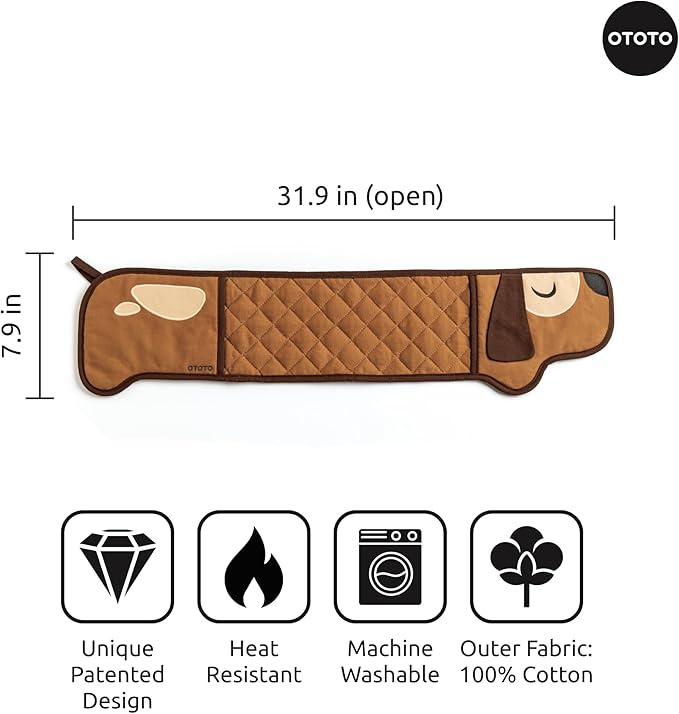 OTOTO Hot-Dog Double Oven Mitts Cute Funny - Image 3