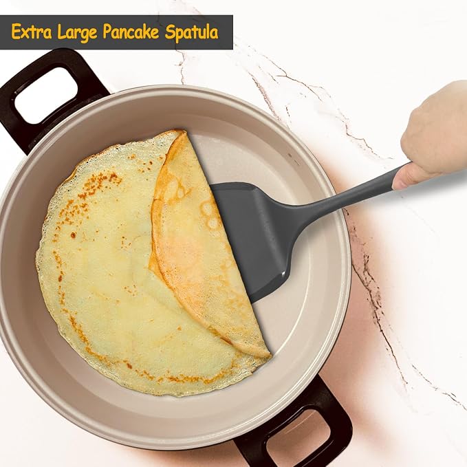 Silicone Spatula Set, 600°F Heat Resistant Silicone Spatula Turner Flipper - Image 7