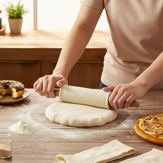 4 Rolling Pin Covers 14.96 x 1.97 Inch Cotton White Rolling Pin Sock Sleeve - Image 7