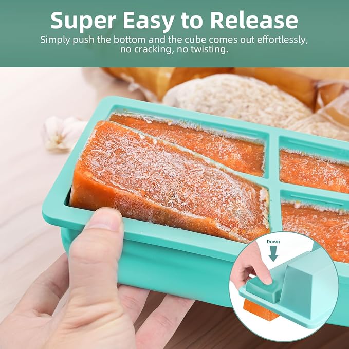 Silicone Freezer Tray for Sauce Cube: FDDAI Super Prep Freezing Tray for Souped - Image 3