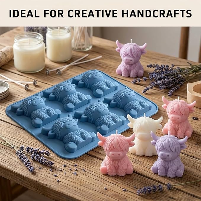 Mini Highland Cow Ice Cube Mold - Image 8