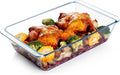 NUTRIUPS 5.7QT Rectangular Deep Glass Baking Dish, Large Glass Baking Pan by NUTRIUPS