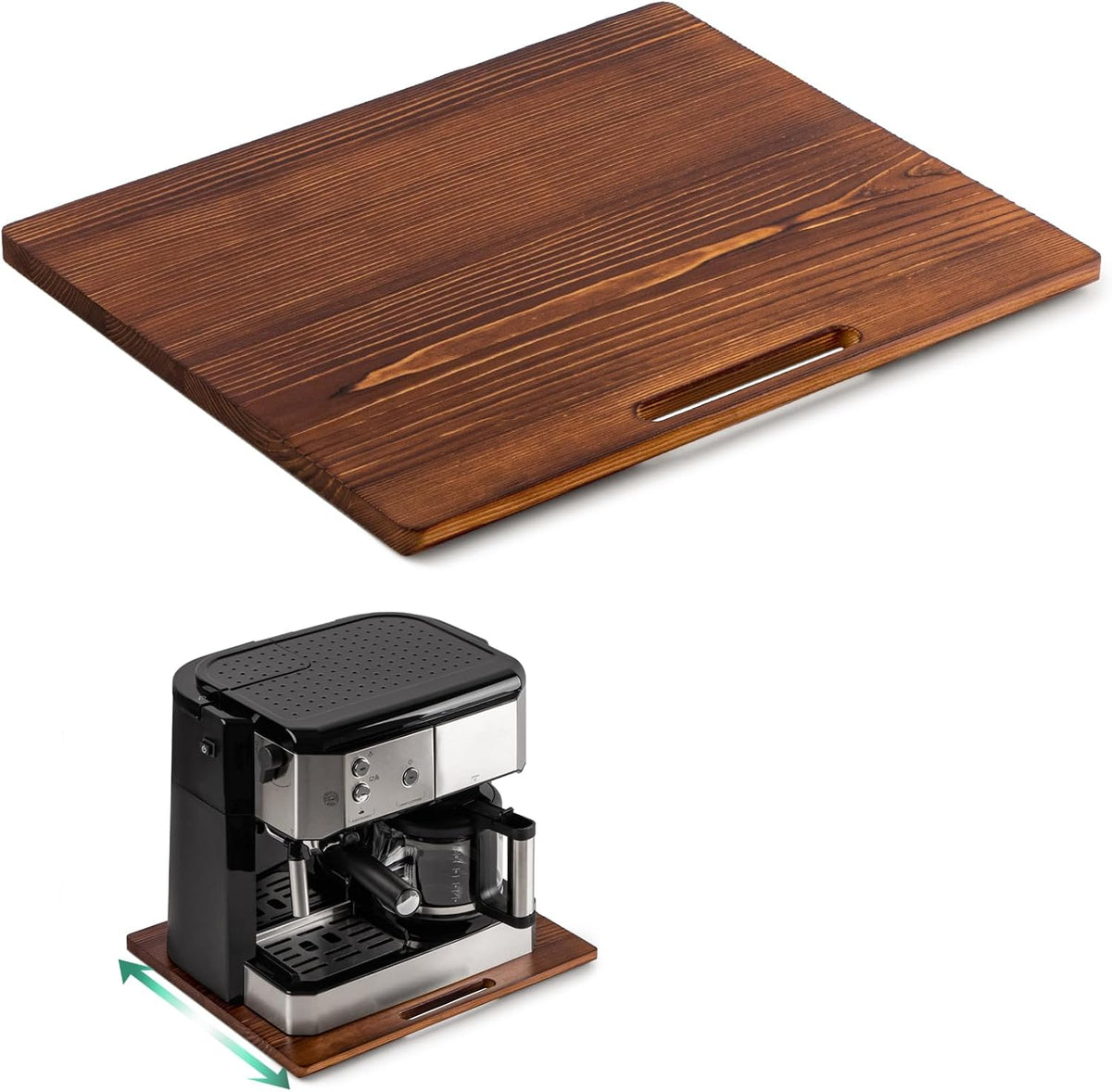 ANBOXIT Pine Wood Appliance Slider, Sliding Tray for Coffee Maker