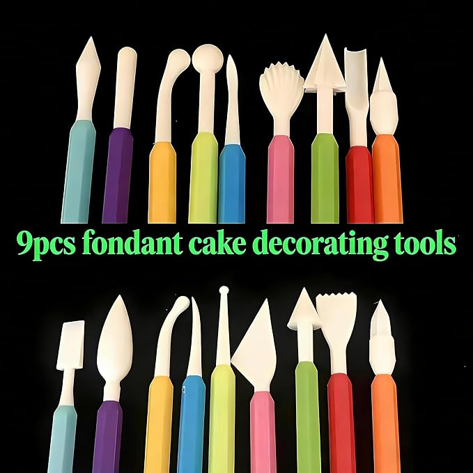 9-Piece Fondant Sculpting Tool Set - Image 3