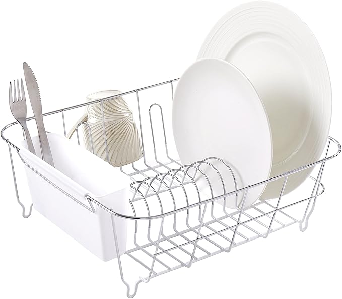 Sweet Home Collection Metal 2 Piece Dish Drying Rack Set Drainer by SweetHomeCollection
