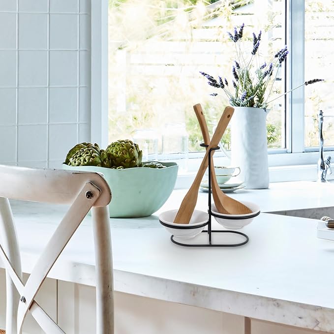 MyGift Countertop Ceramic Spoon Rest - Image 4