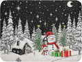 Winter Snowman Dish Drying Mat 24 X 18 in Black Microfiber Dish Pad Absorbent by Giwawa