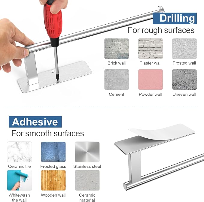 CUXIXA Paper Towel Holder Under Cabinet 2 Pack, Upgraded Adhesive Paper Towel - Image 7