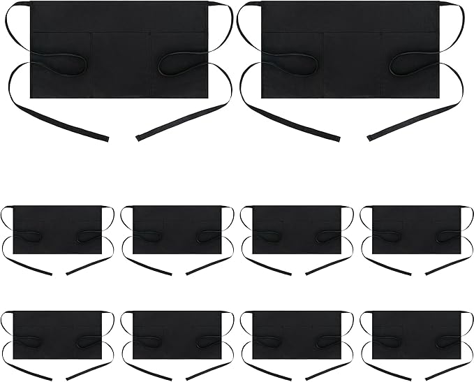 BOHARERS Waist Apron with 3 Pockets 10 Pack by BOHARERS