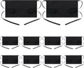 BOHARERS 10 Pack Black Waitress Aprons Server Apron by BOHARERS
