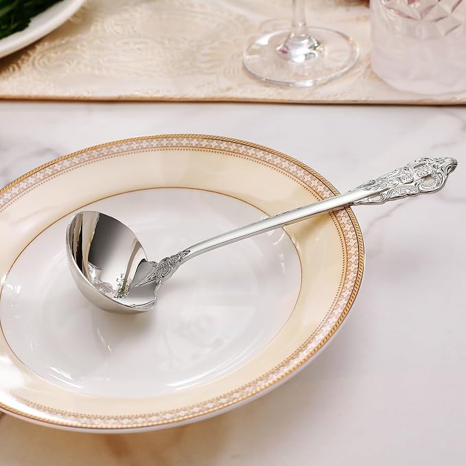 KEAWELL Premium 7.5 inch Luxury Gravy Ladle, 18/10 Stainless Steel, Small Gravy - Image 7