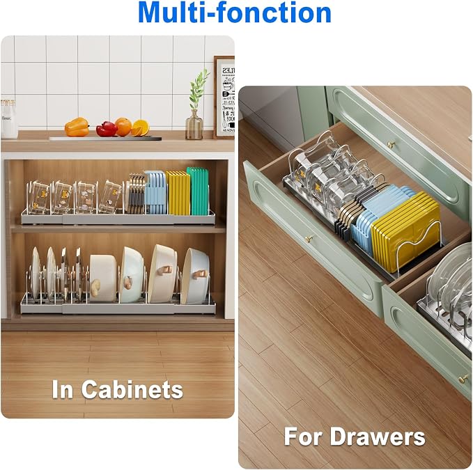Mustorn 2 Pack Pots and Pans Organizer Under Cabinet - Image 3