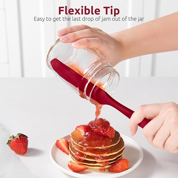 U-Taste Skinny Silicone Jar Spatula: 600ºF Heat-Resistant Food-Grade 10in Long - Image 7